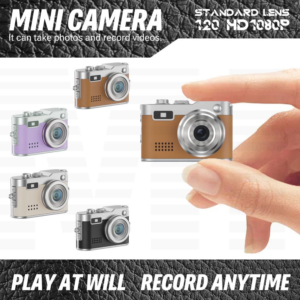 Vintage 1080P Mini Camera, Smallest Digital Video Recorder with LED Flash, Tiny Camera, Portable Thumb Camera for Travel, Vlog, and Vintage Life Recording