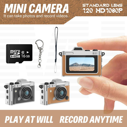 Mini Camera Keychain, Can take photos and record videos, 5MP, Small Camera, Compact Retro Digital Camera with LED Flash, Portable Thumb Camera for Live Recording, Perfect for Outings, Vlogging, Retro Camera