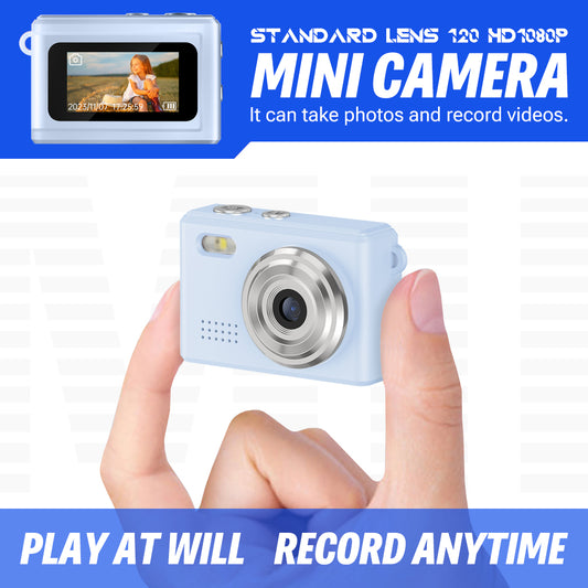 Mini Travel Camera – Compact HD Digital Camera with Flash & Lens
