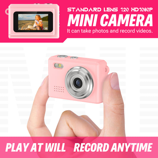 Mini Vlogging Camera with Mic & Flash – HD Compact Camera for Travel & Daily Use